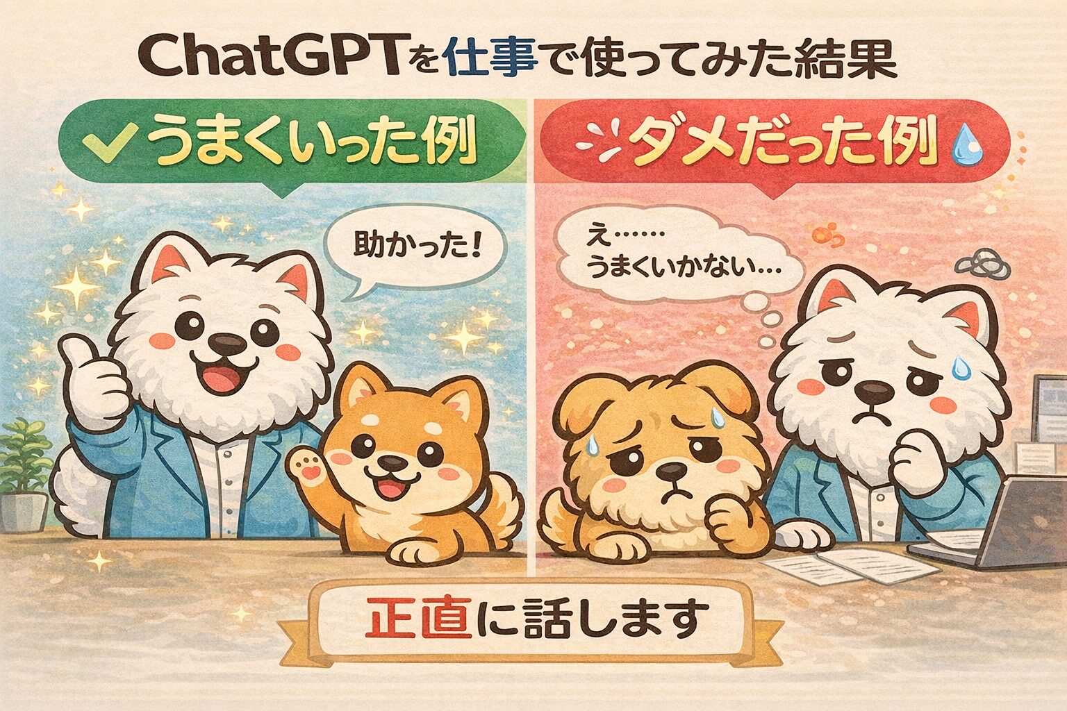 ChatGPTを仕事で使ってみた結果、うまくいった例／ダメだった例を正直