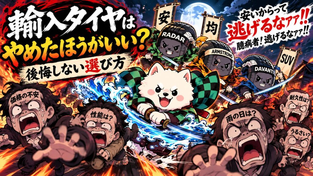 輸入タイヤはやめたほうがいい?後悔しない選び方を解説する記事のアイキャッチ画像
